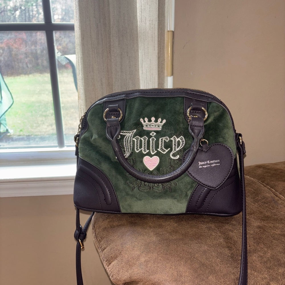 Juicy Couture Green and Black Crossbody Bag